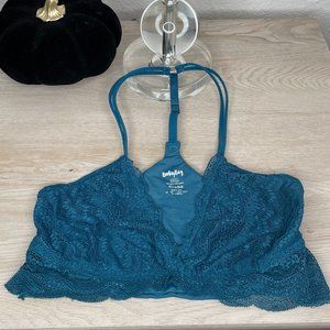 Booty Bag Bralette Dark Blue/Teal. Size Small.